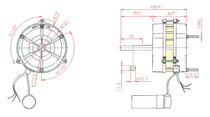 الکتروموتور تیپ HP 1/8
