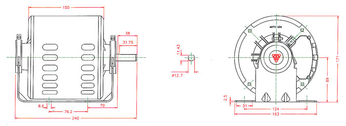الکتروموتور دو سرعته خازن استارت موتوژن