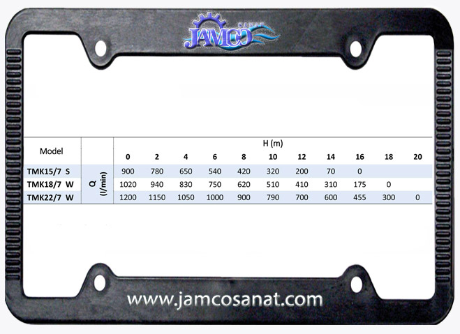 جدول آبدهی کفکش توان تک TMK کفکش توان تک TMK